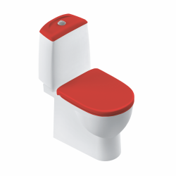 Унитаз-компакт SANITA LUXE Best color Red DM сиденье дюропласт микролифт BSTSLCC07110522