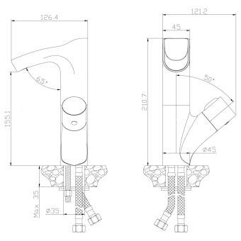 Смеситель Rossinka Z35-30B для раковины
