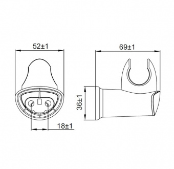 Держатель для лейки IDDIS 030CP00I53