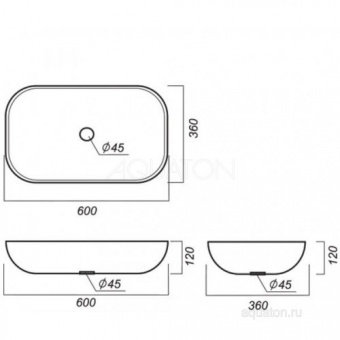 Раковина Aquaton Infinity 60 1AX169WBXX000