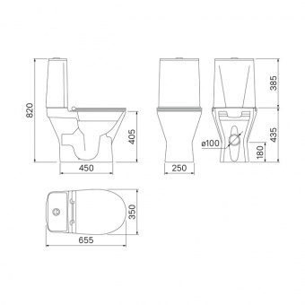 Унитаз-компакт IDDIS безободковый Edifice Rimless EDIRDSEi24