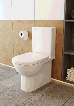 Унитаз-компакт SANITA LUXE Quadro DM сиденье дюропласт микролифт QDRSLCC01040522