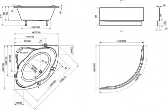 Акриловая ванна Ravak NEW DAY 140x140 белая