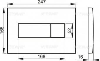 Кнопка смыва AlcaPlast BASIC M371 хром - глянцевая