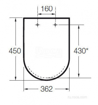 Крышка для чаши Roca Meridian 8012A0004 петли хром