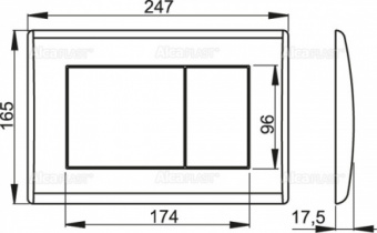 Кнопка смыва AlcaPlast BASIC M270 белая