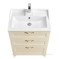 Тумба с раковиной Aquaton Леон 65 Н дуб бежевый 1A194601LBPR0